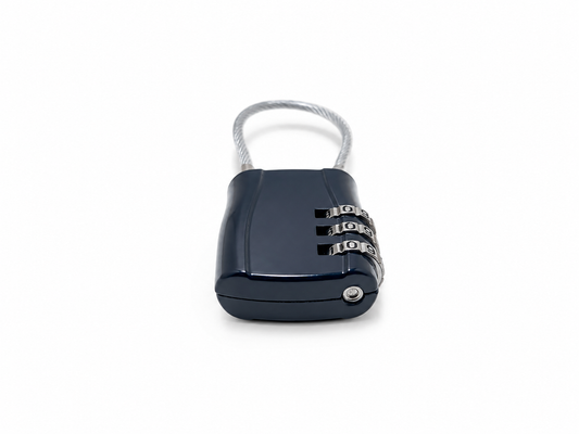 Cadenas à Code de Voyage Noir – Câble Acier Souple 3 Chiffres – Sécurité Bagages & Valises