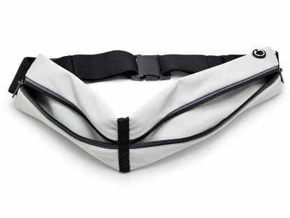 Ceinture de course à pied légère avec 2 poches réfléchissantes noire
