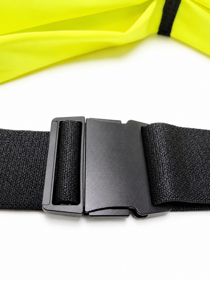 Ceinture de course à pied légère avec 2 poches réfléchissantes noire