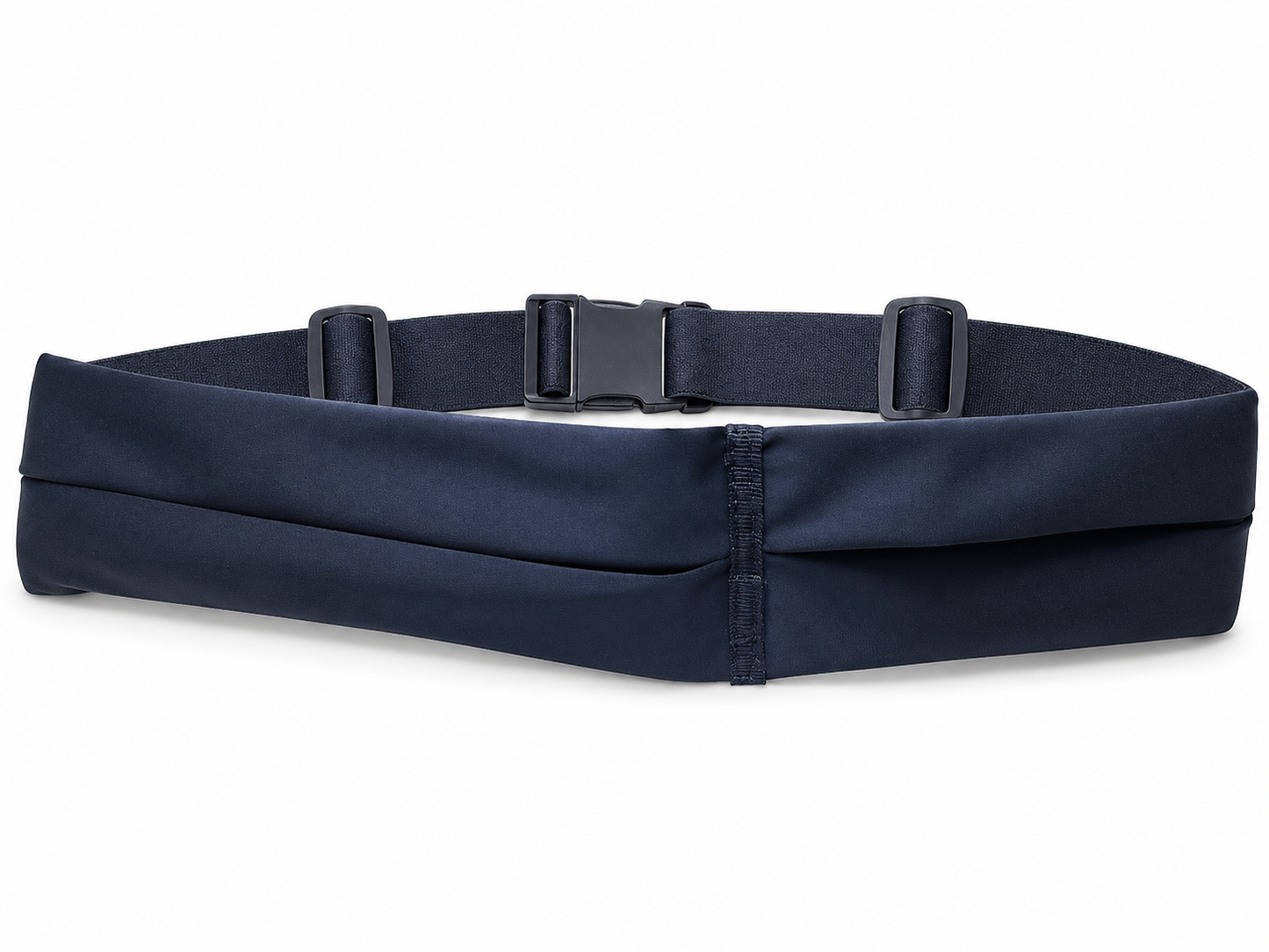 Ceinture de course à pied légère avec 2 poches réfléchissantes noire