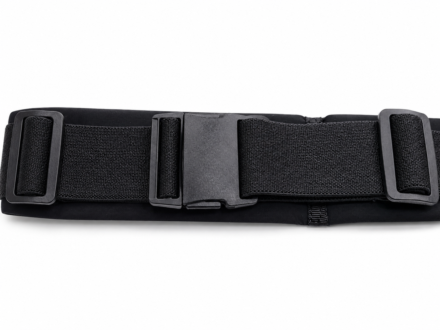 Ceinture de course à pied légère avec 2 poches réfléchissantes noire