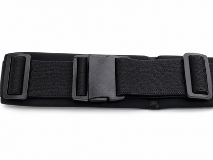 Ceinture de course à pied légère avec 2 poches réfléchissantes noire