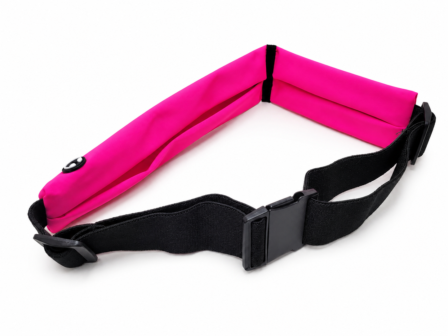Ceinture de course à pied légère avec 2 poches réfléchissantes noire