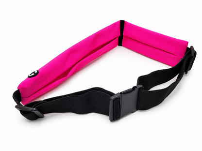 Ceinture de course à pied légère avec 2 poches réfléchissantes noire