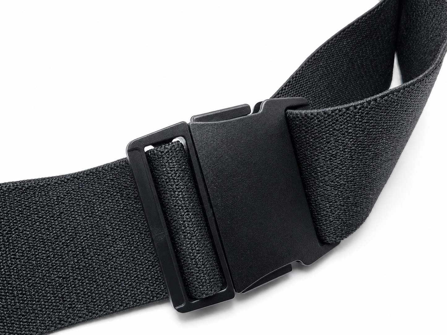 Ceinture de course à pied légère avec 2 poches réfléchissantes noire