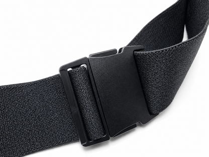 Ceinture de course à pied légère avec 2 poches réfléchissantes noire