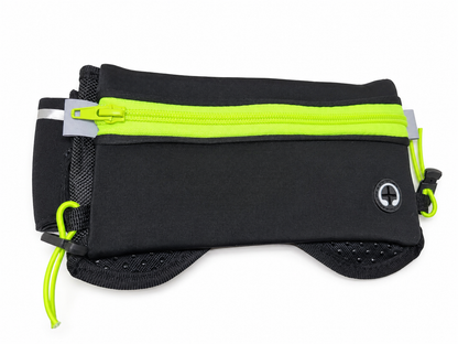Ceinture de course à pied avec 2 gourdes et poche zippée
