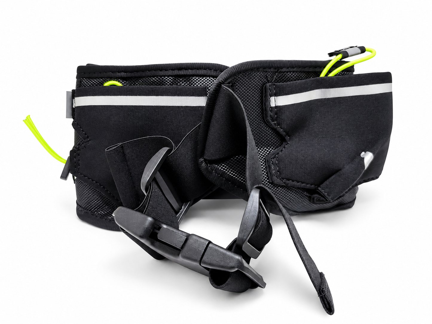 Ceinture de course à pied avec 2 gourdes et poche zippée