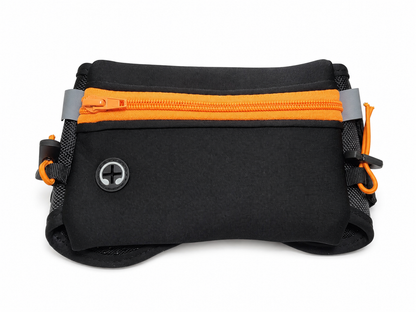 Ceinture de course à pied avec 2 gourdes et poche zippée