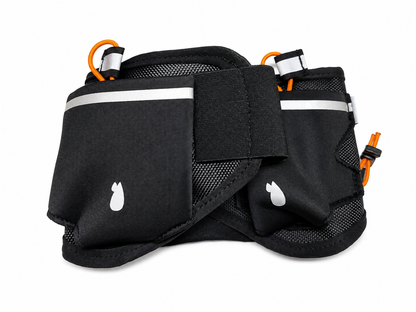 Ceinture de course à pied avec 2 gourdes et poche zippée