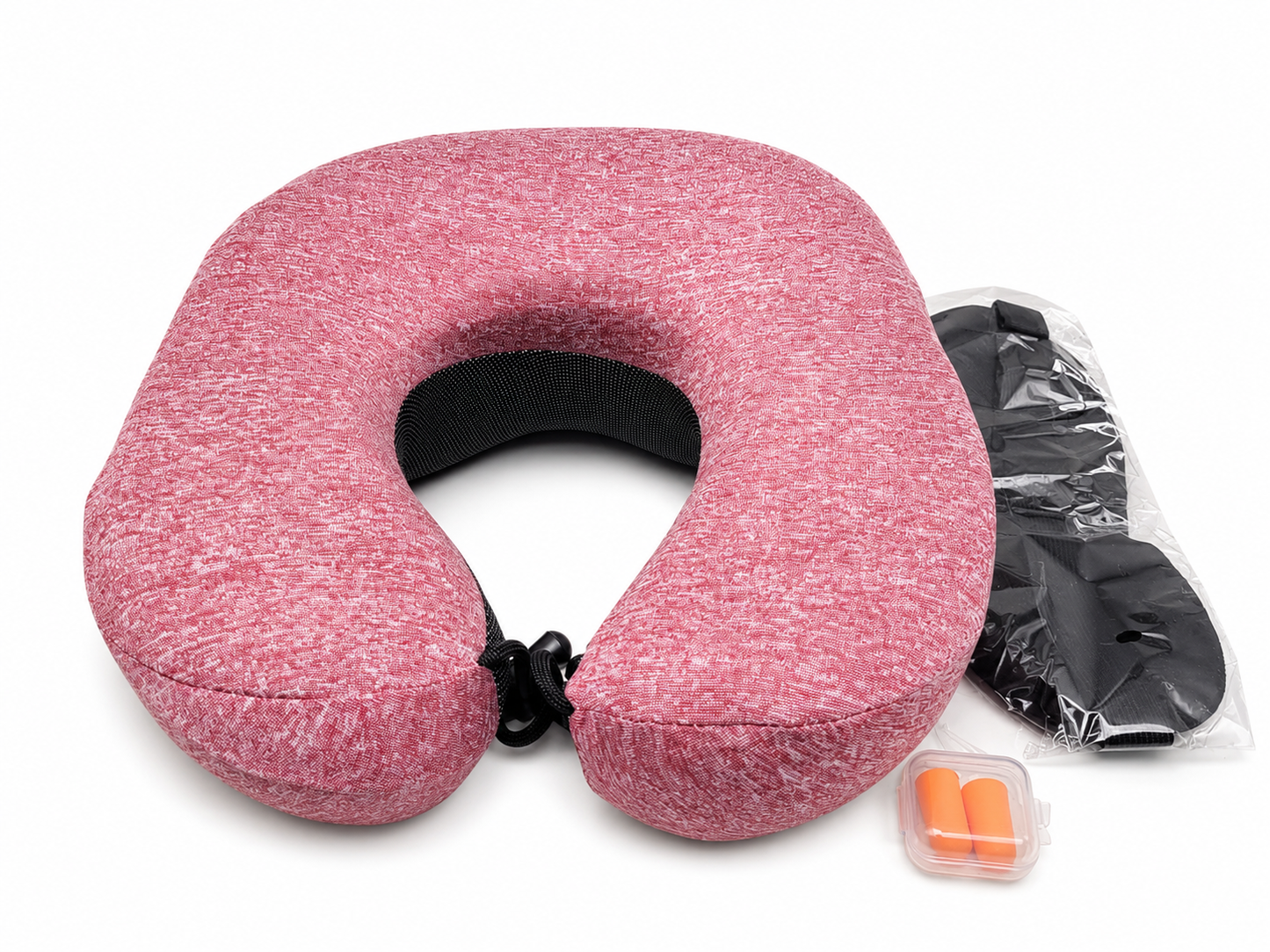 Kit Coussin de Voyage avec Masque et Bouchons d’Oreille