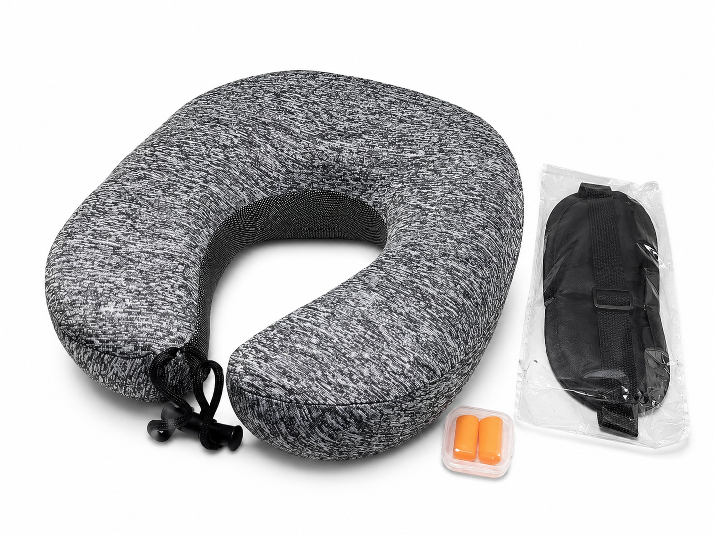 Kit Coussin de Voyage avec Masque et Bouchons d’Oreille