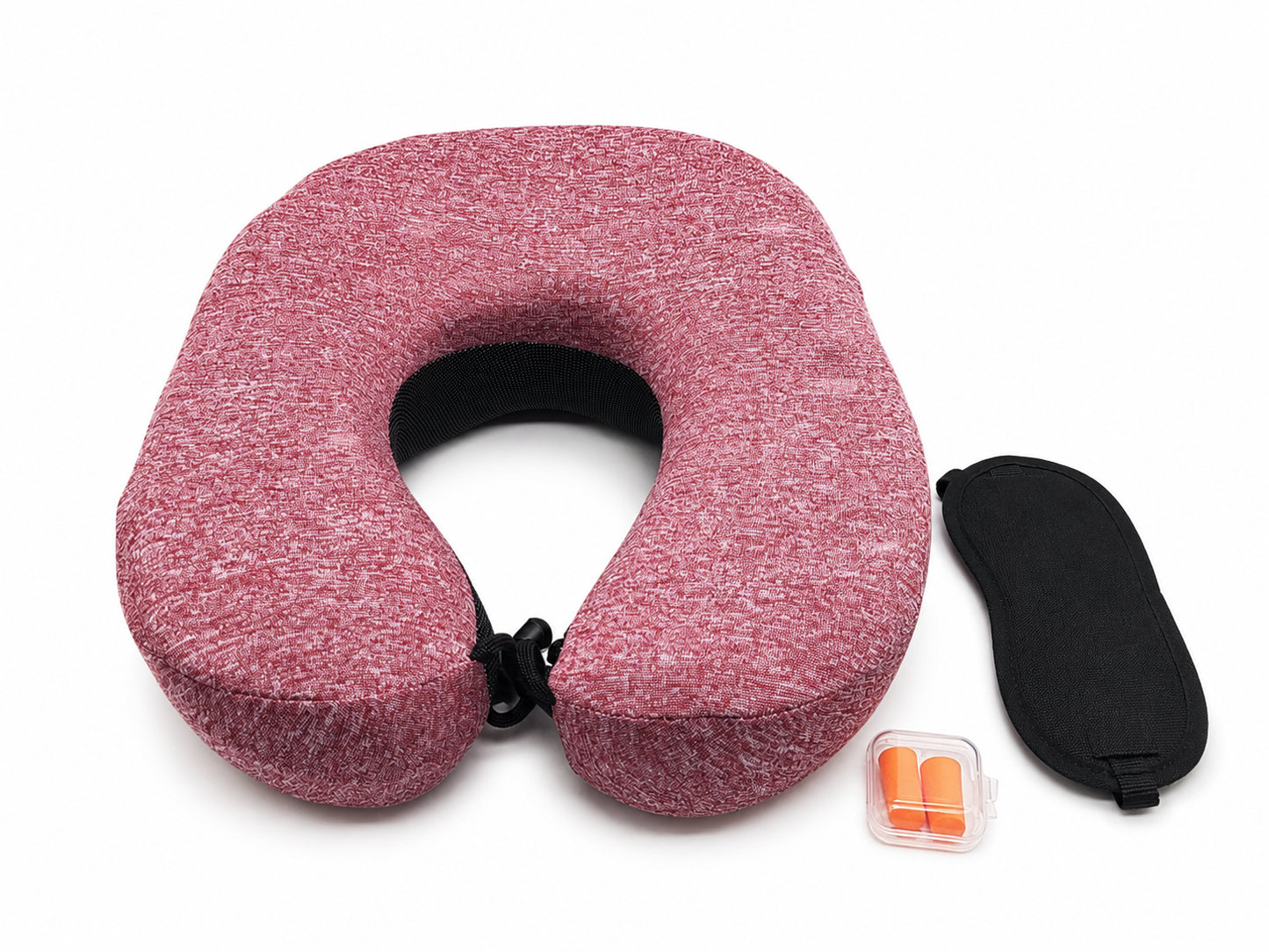 Kit Coussin de Voyage avec Masque et Bouchons d’Oreille