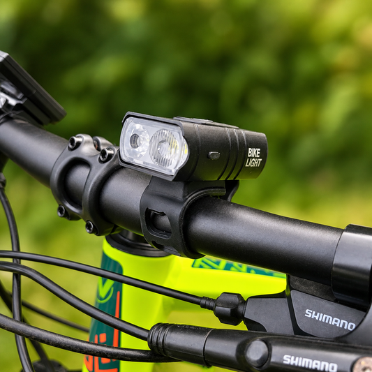 Éclairage vélo LED 400 lumens rechargeable USB-C avec support et câble