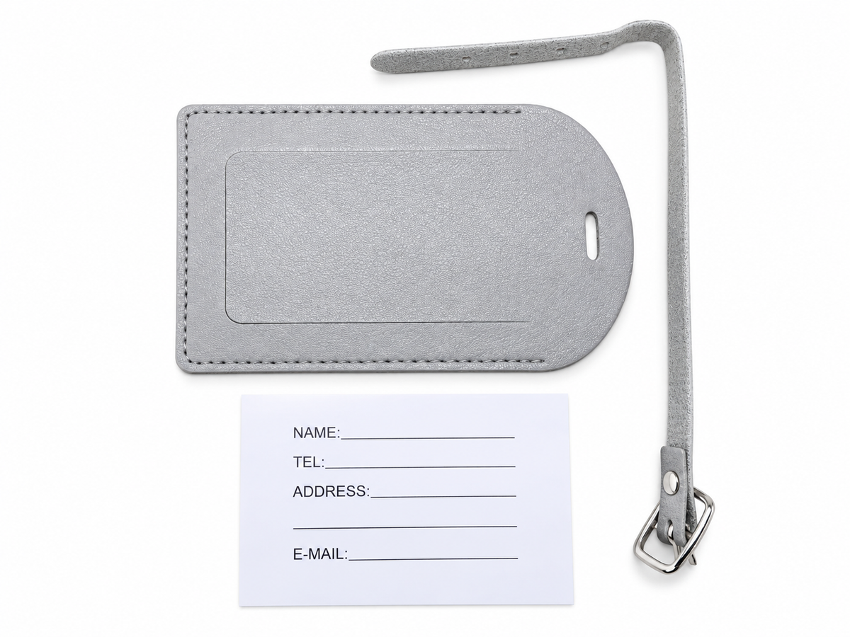 Étiquette de bagage simili cuir – Porte-adresse valise 10 couleurs
