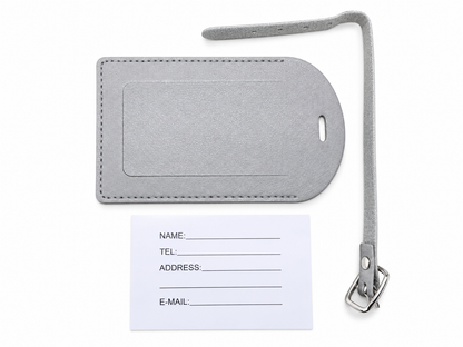 Étiquette de bagage simili cuir – Porte-adresse valise 10 couleurs