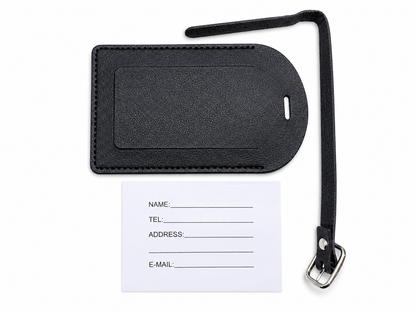 Étiquette de bagage simili cuir – Porte-adresse valise 10 couleurs