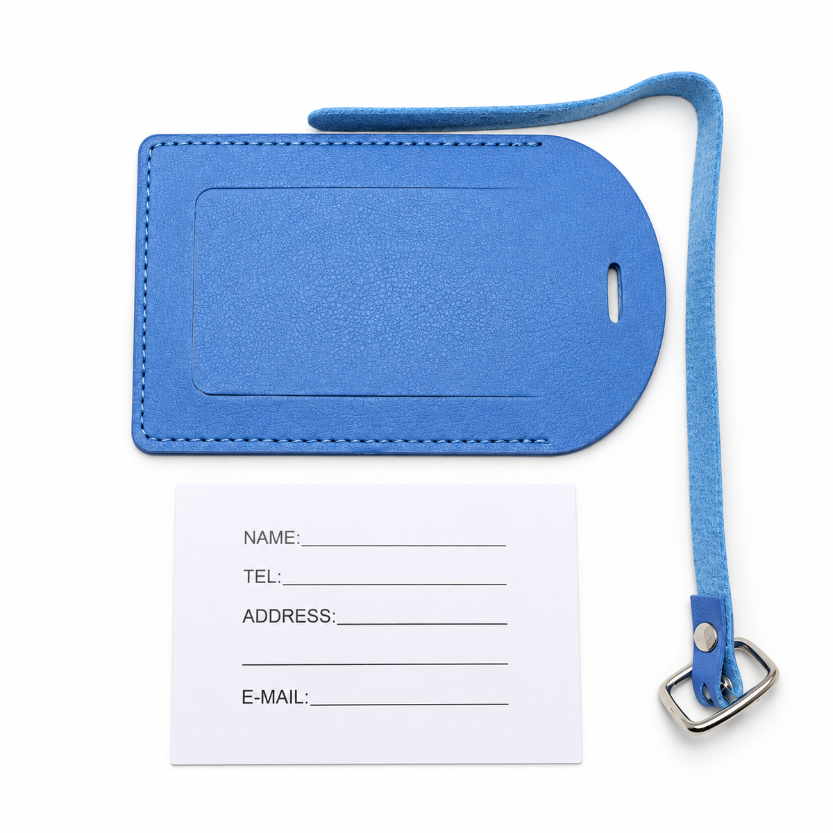 Étiquette de bagage simili cuir – Porte-adresse valise 10 couleurs