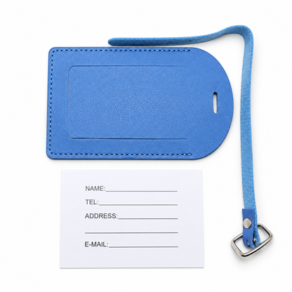 Étiquette de bagage simili cuir – Porte-adresse valise 10 couleurs