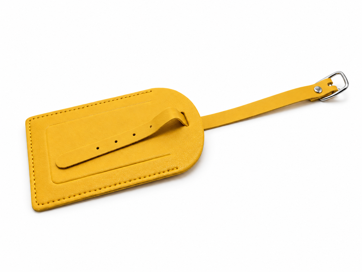 Étiquette de bagage simili cuir – Porte-adresse valise 10 couleurs