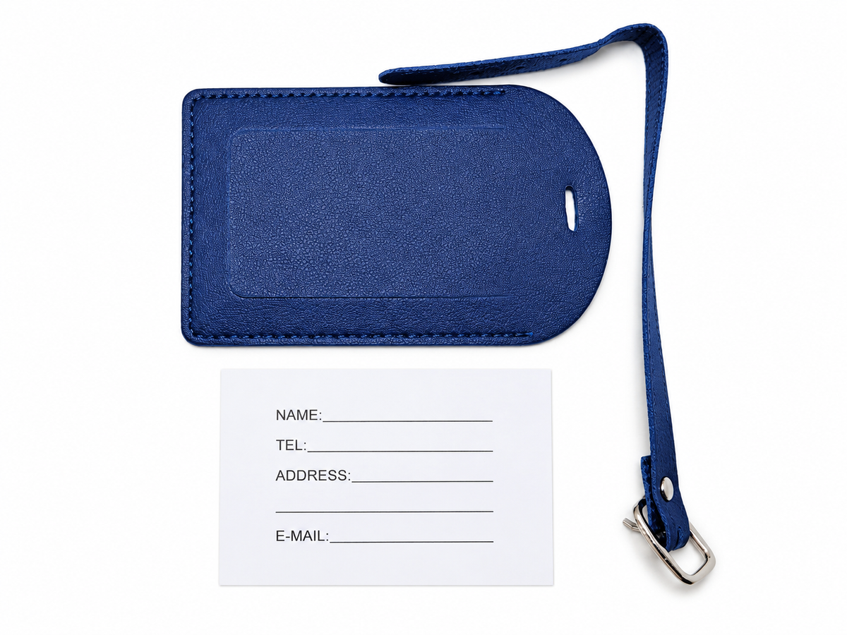 Étiquette de bagage simili cuir – Porte-adresse valise 10 couleurs