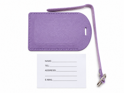 Étiquette de bagage simili cuir – Porte-adresse valise 10 couleurs