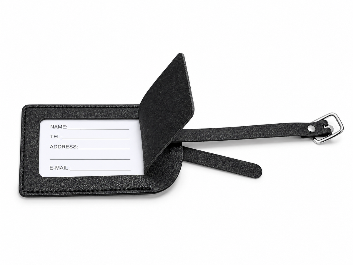 Étiquette de bagage simili cuir – Porte-adresse valise 10 couleurs