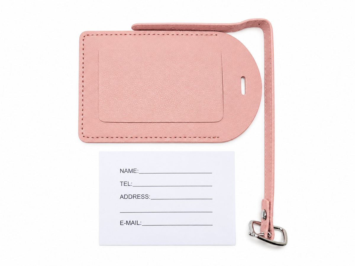 Étiquette de bagage simili cuir – Porte-adresse valise 10 couleurs