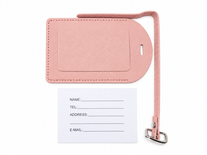 Étiquette de bagage simili cuir – Porte-adresse valise 10 couleurs