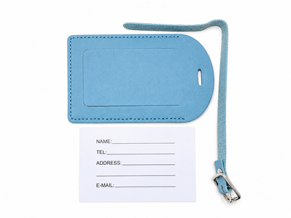 Étiquette de bagage simili cuir – Porte-adresse valise 10 couleurs