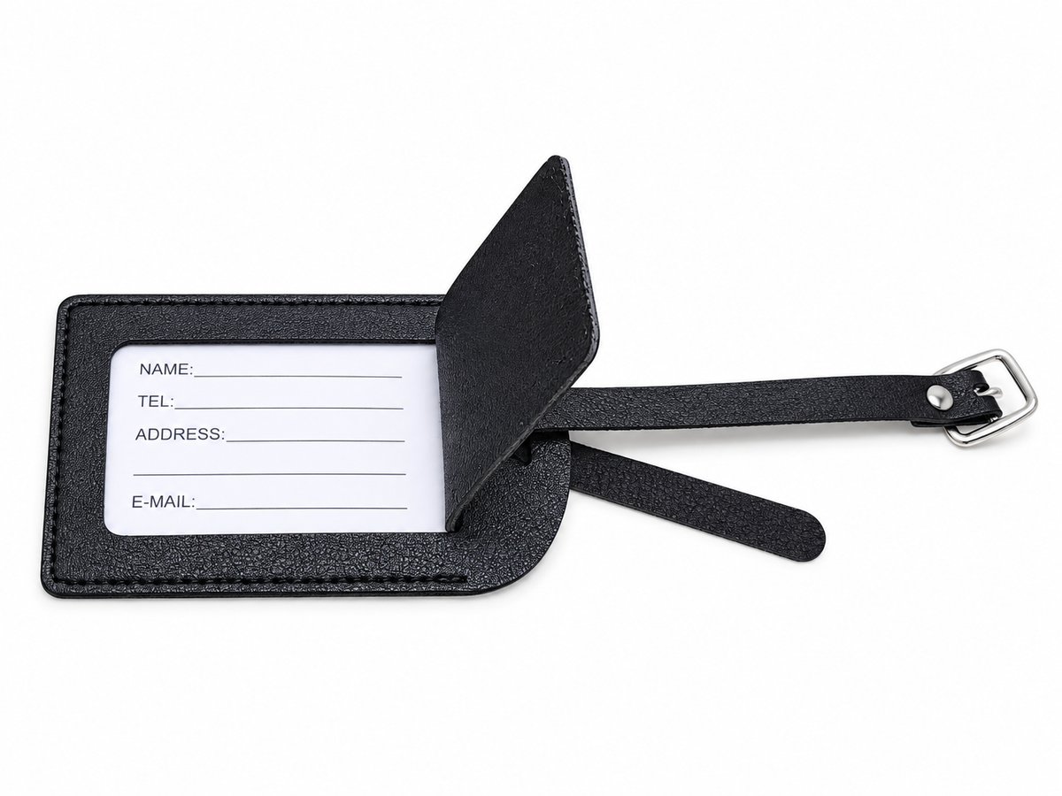Étiquette de bagage simili cuir – Porte-adresse valise 10 couleurs