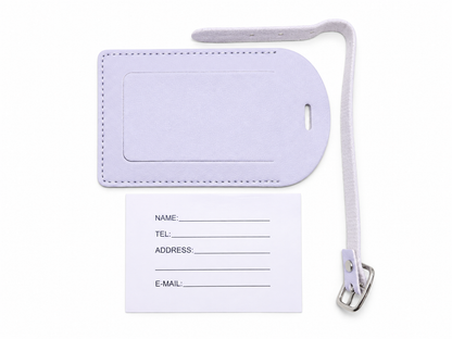 Étiquette de bagage simili cuir – Porte-adresse valise 10 couleurs
