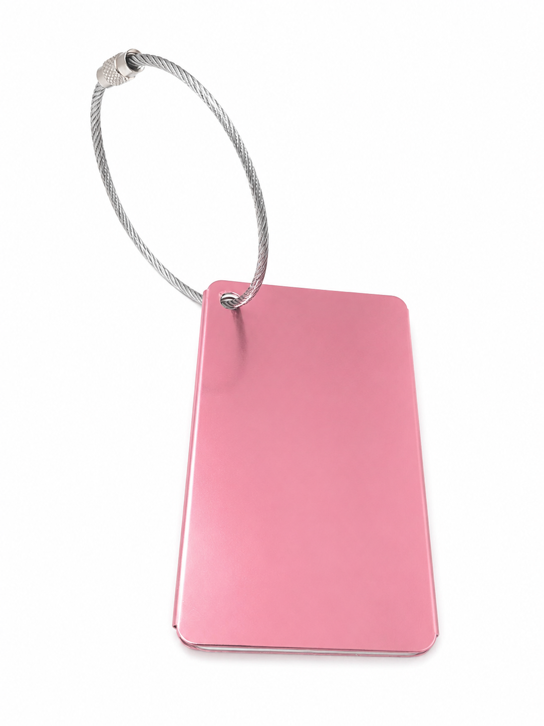 Étiquette de voyage en métal avec câble acier – 8 couleurs