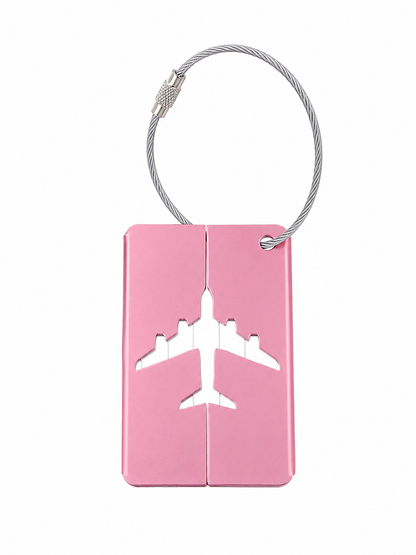 Étiquette de voyage en métal avec câble acier – 8 couleurs