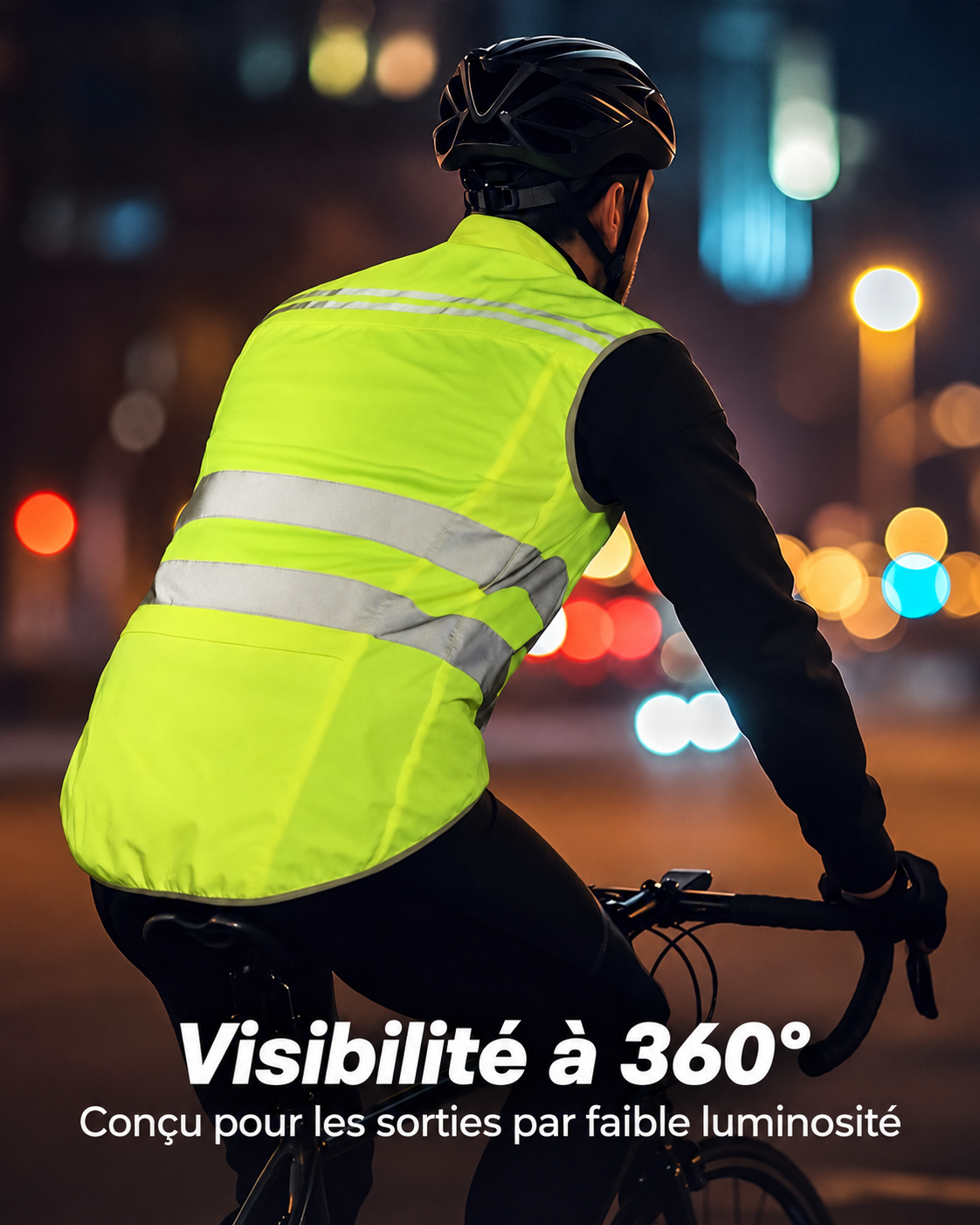 Gilet de running léger réfléchissant EN 17353 Type AB3 – Jaune fluorescent