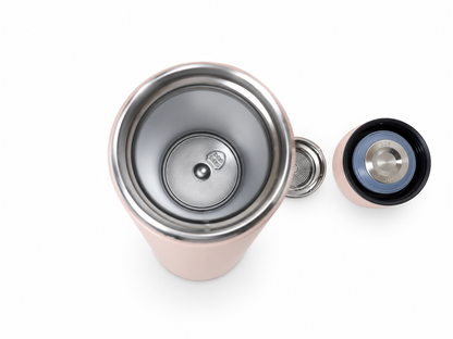 Gourde isotherme 480ml inox avec thermomètre tactile et filtre à thé
