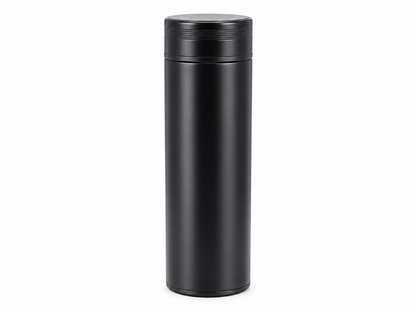 Gourde isotherme 480ml inox avec thermomètre tactile et filtre à thé