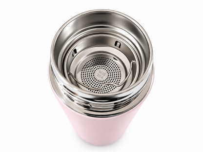 Gourde isotherme 480ml inox avec thermomètre tactile et filtre à thé