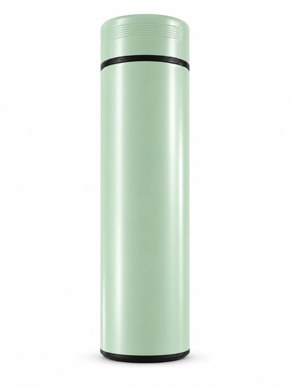 Gourde isotherme 480ml inox avec thermomètre tactile et filtre à thé