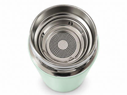Gourde isotherme 480ml inox avec thermomètre tactile et filtre à thé