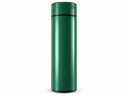 Gourde isotherme 480ml inox avec thermomètre tactile et filtre à thé