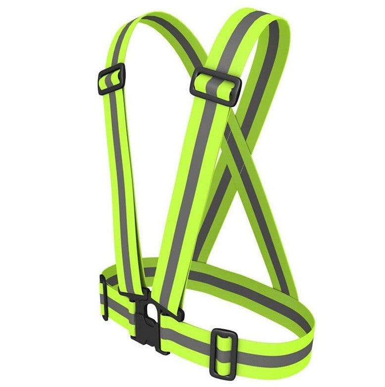 Harnais réfléchissant EN 17353 jaune fluorescent – Running, vélo et marche