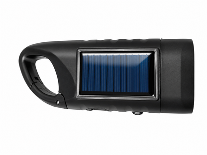 Lampe LED rechargeable solaire dynamo USB-C avec crochet