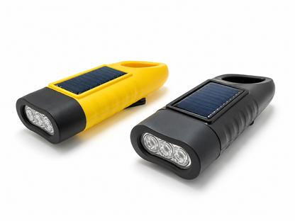 Lampe LED rechargeable solaire dynamo USB-C avec crochet