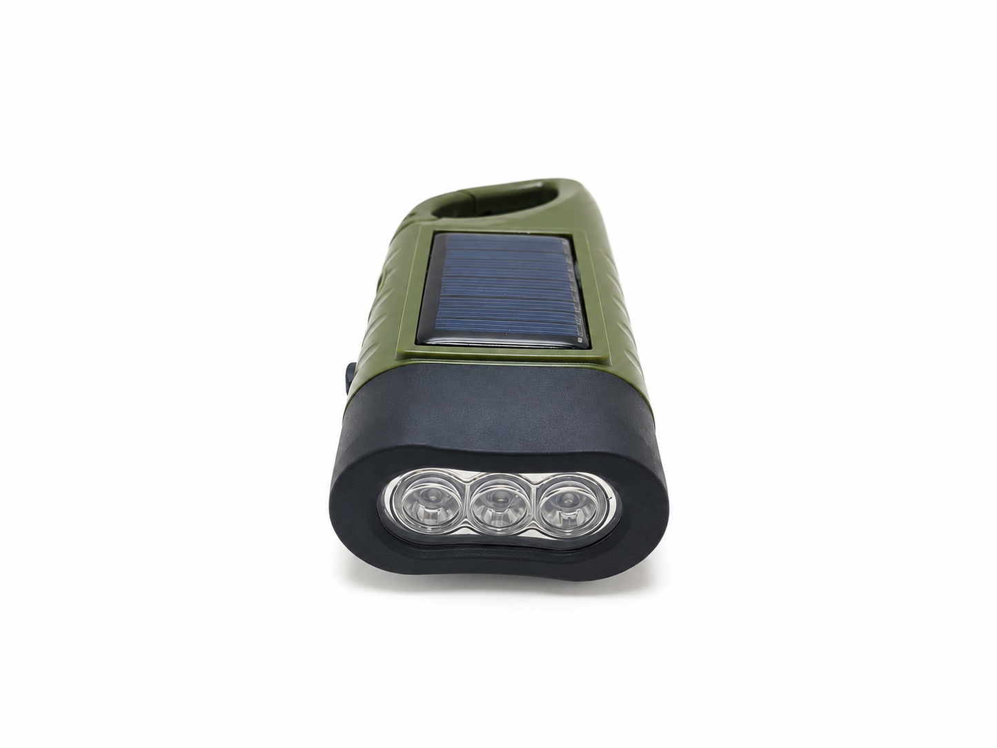 Lampe LED rechargeable solaire dynamo USB-C avec crochet