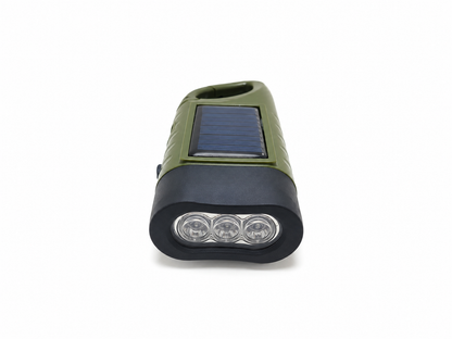 Lampe LED rechargeable solaire dynamo USB-C avec crochet