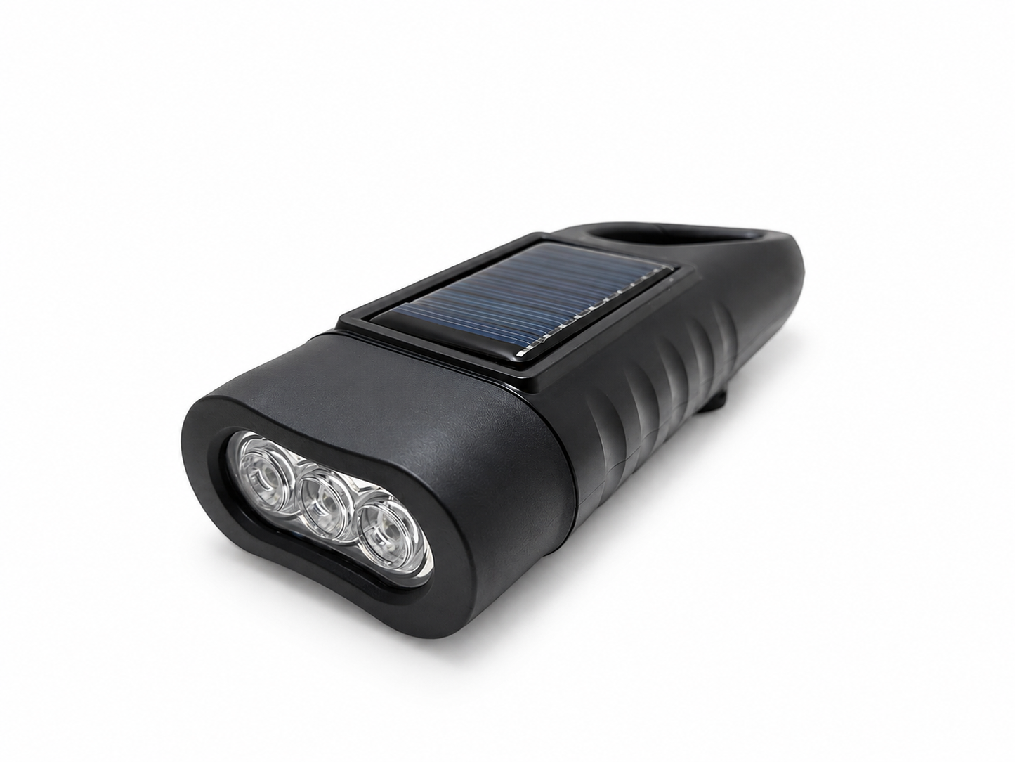 Lampe LED rechargeable solaire dynamo USB-C avec crochet