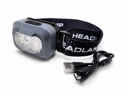 Lampe frontale LED 500 lumens rechargeable légère - 4 coloris
