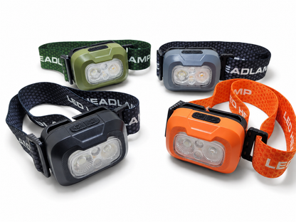 Lampe frontale LED 500 lumens rechargeable légère - 4 coloris