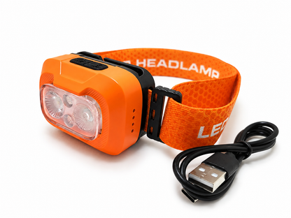 Lampe frontale LED 500 lumens rechargeable légère - 4 coloris